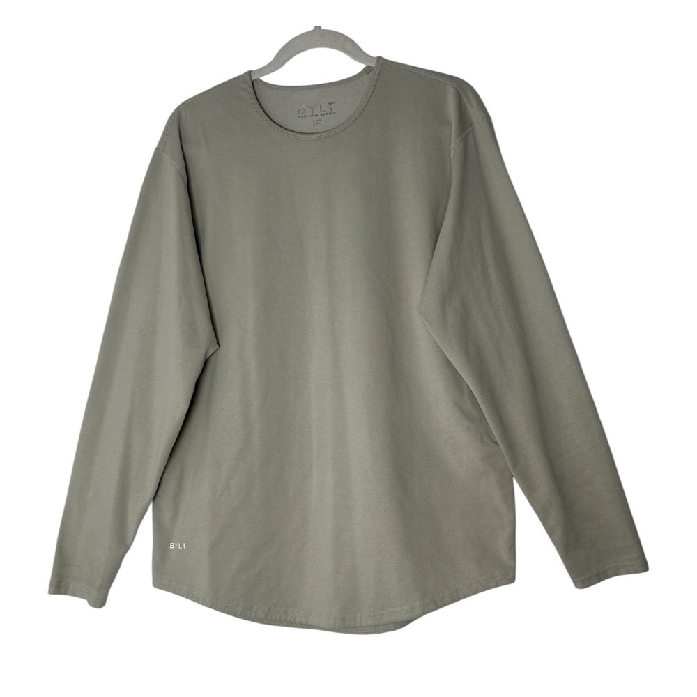 BYLT Premium Basics Shirt Men's Large Long Sleeve Pullover Basic Stretch